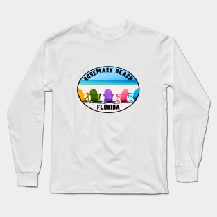 Rosemary Beach Florida Adirondack Chairs 30A Emerald Coast Long Sleeve T-Shirt